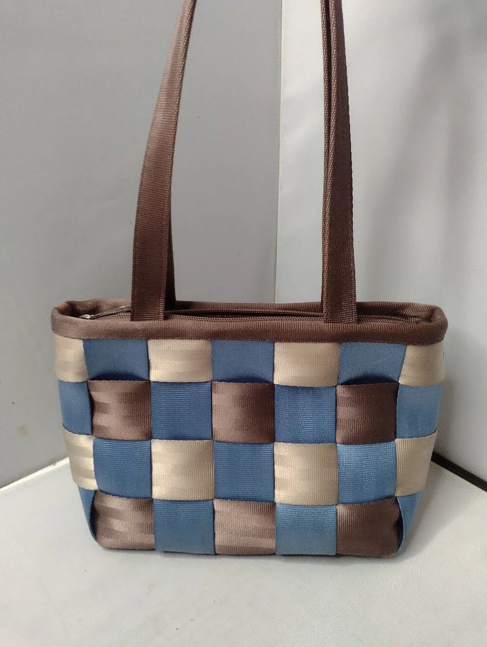 Harveys Seatbelt Bags Limited Edition #76 Tote Bag Blue Gray Shoulder Purse B2